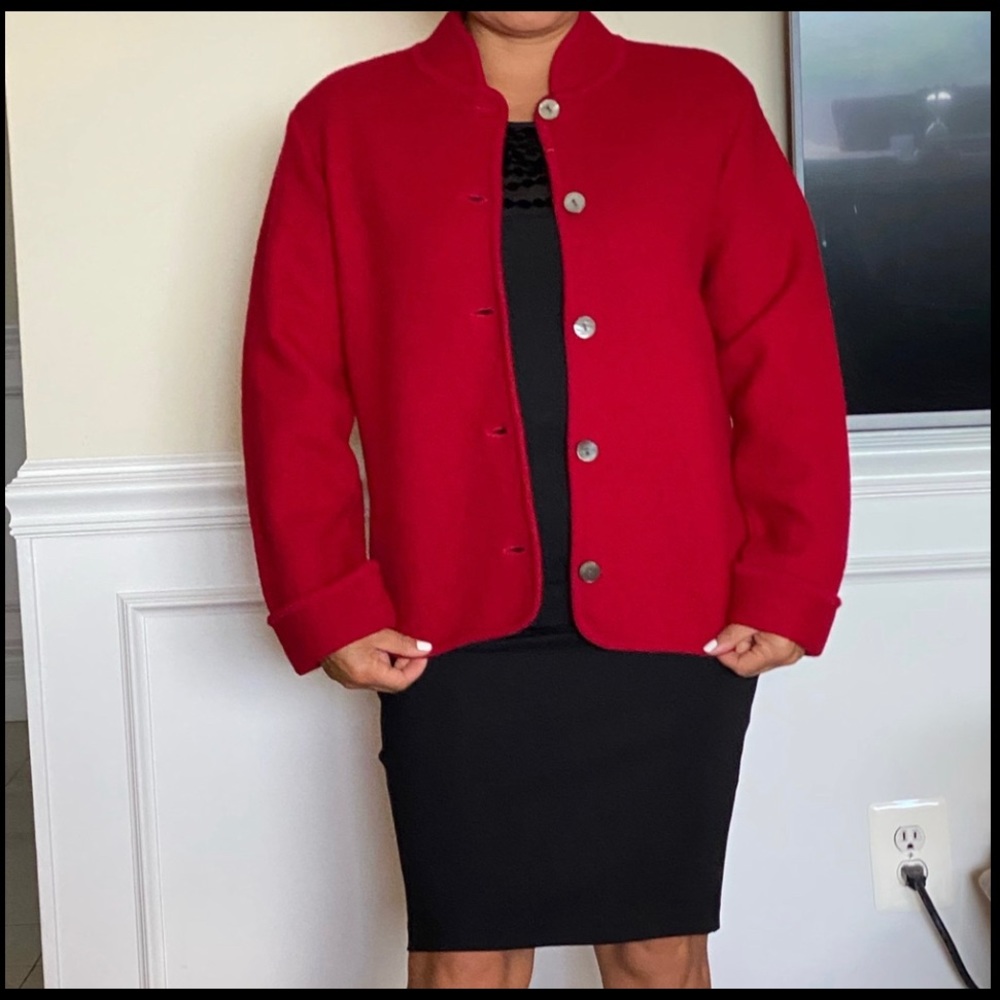 Talbots red jacket